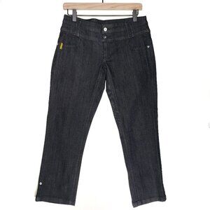 Lole Denim Capris Crops Dark Grey Wash 8‎ Jeans Stretch